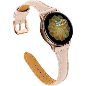 Leather Band Compatible with Samsung Galaxy Watch 6/7/FE/5/4 40mm 44mm
